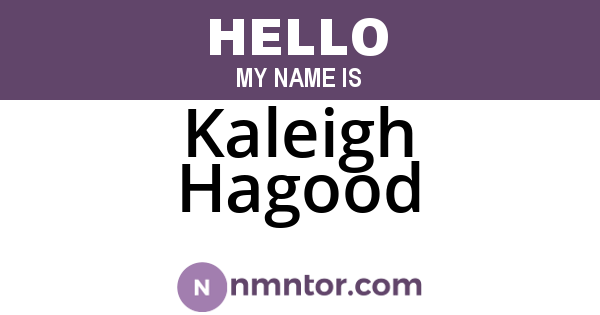 Kaleigh Hagood