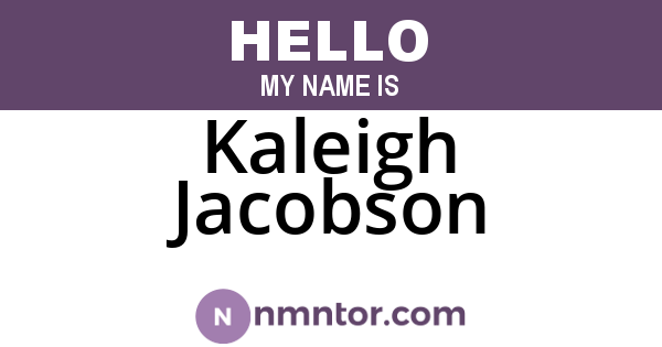 Kaleigh Jacobson