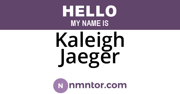 Kaleigh Jaeger