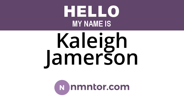 Kaleigh Jamerson