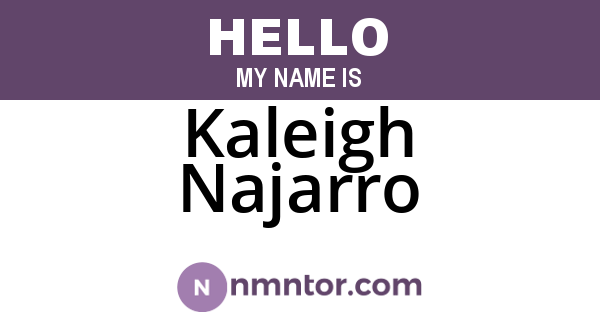Kaleigh Najarro