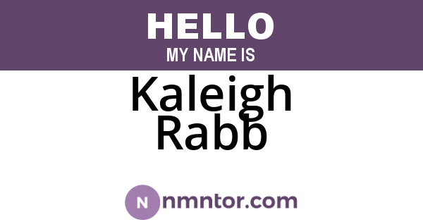 Kaleigh Rabb