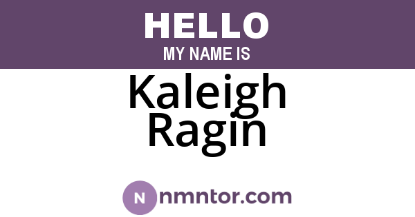 Kaleigh Ragin