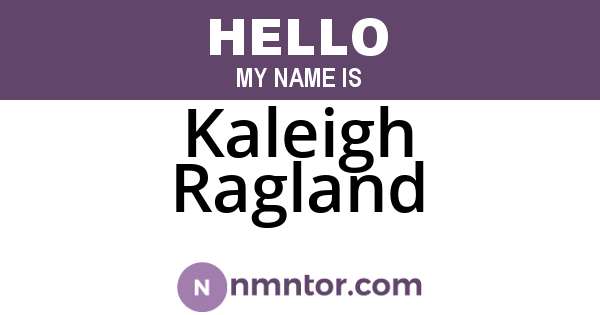 Kaleigh Ragland