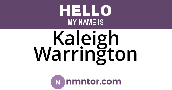 Kaleigh Warrington