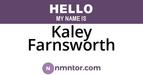 Kaley Farnsworth