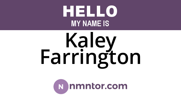 Kaley Farrington