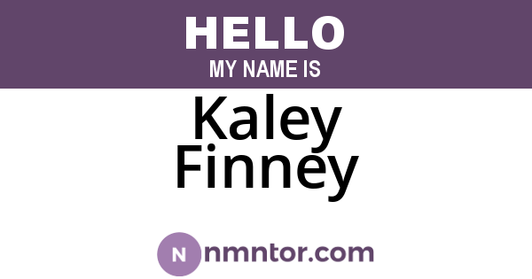 Kaley Finney