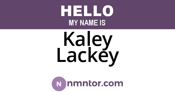 Kaley Lackey