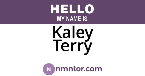 Kaley Terry