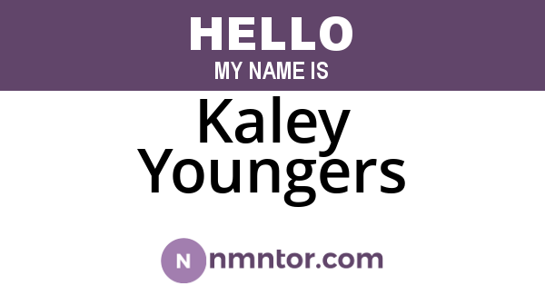 Kaley Youngers