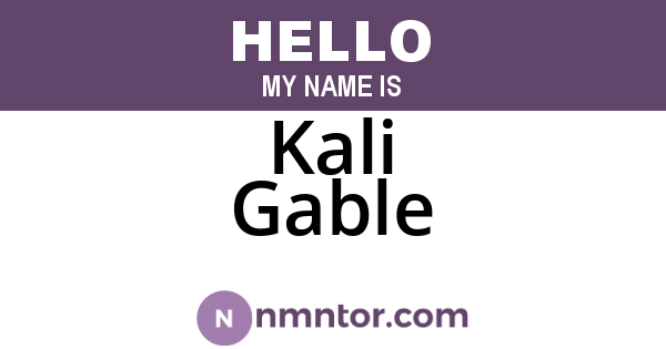 Kali Gable