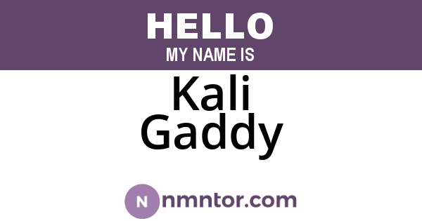 Kali Gaddy