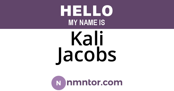 Kali Jacobs