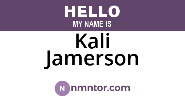 Kali Jamerson