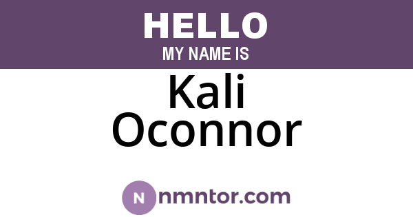 Kali Oconnor
