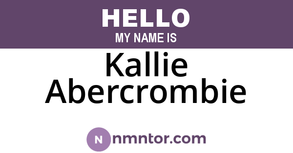 Kallie Abercrombie