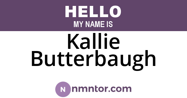 Kallie Butterbaugh