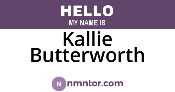 Kallie Butterworth