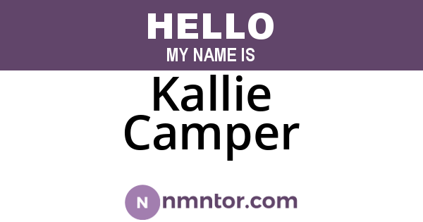 Kallie Camper