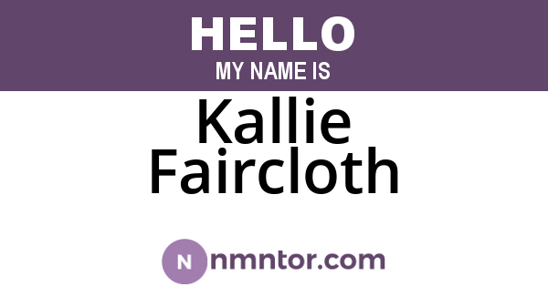 Kallie Faircloth