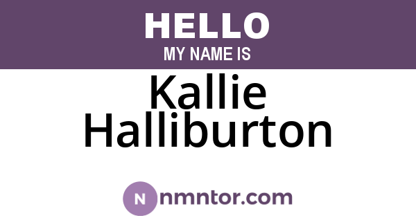 Kallie Halliburton