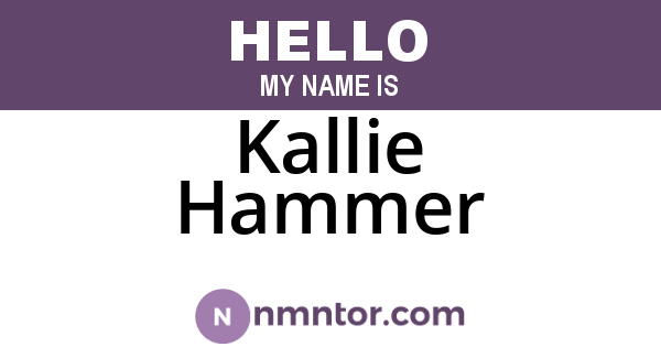 Kallie Hammer