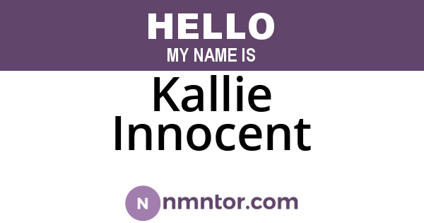 Kallie Innocent