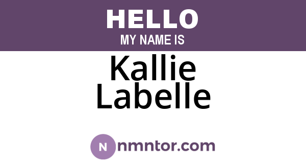 Kallie Labelle