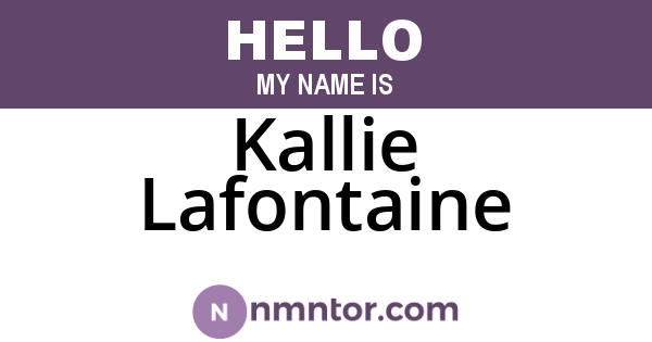 Kallie Lafontaine