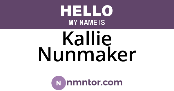 Kallie Nunmaker