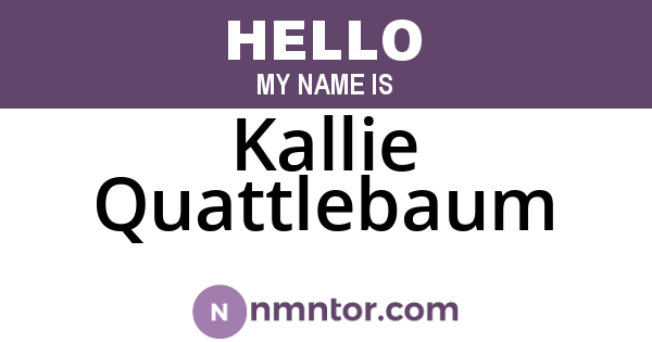 Kallie Quattlebaum