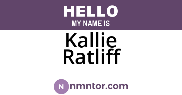 Kallie Ratliff