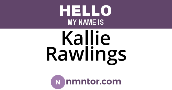 Kallie Rawlings