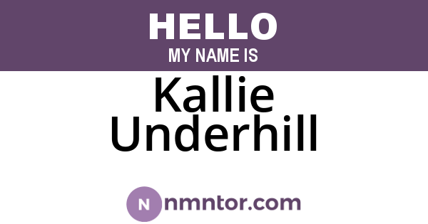 Kallie Underhill