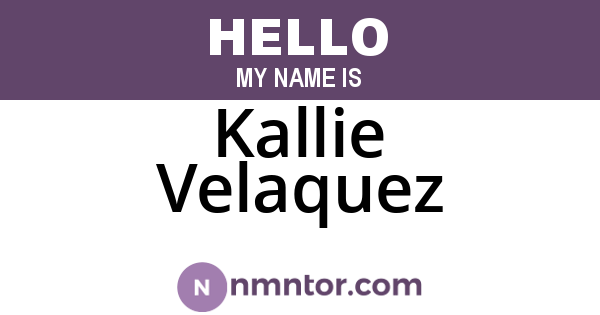 Kallie Velaquez