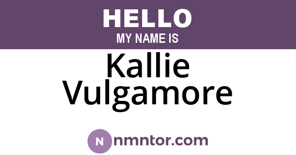 Kallie Vulgamore