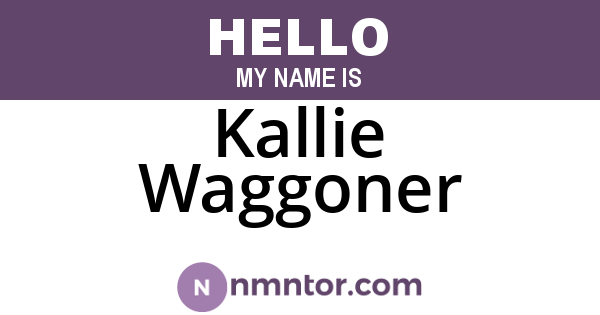 Kallie Waggoner
