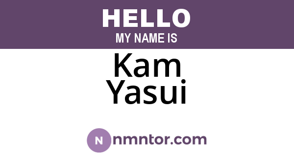 Kam Yasui