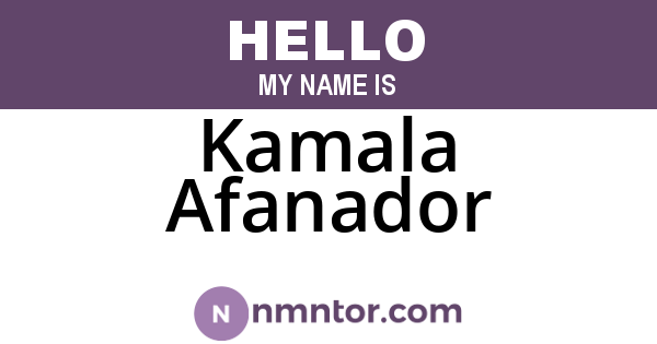 Kamala Afanador