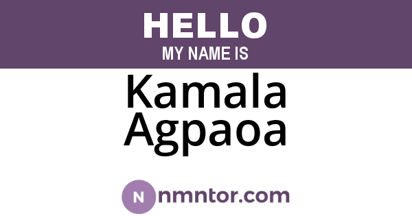 Kamala Agpaoa