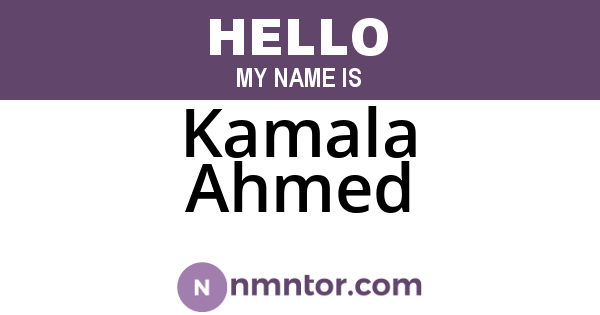 Kamala Ahmed