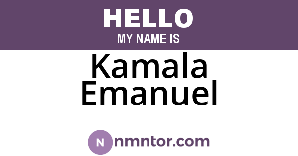 Kamala Emanuel