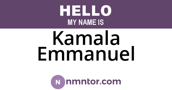 Kamala Emmanuel