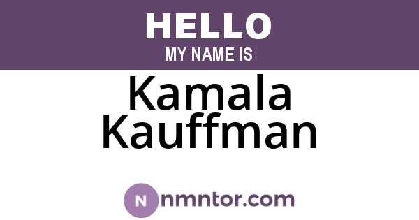 Kamala Kauffman