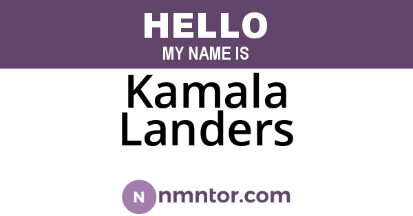 Kamala Landers