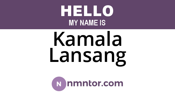 Kamala Lansang
