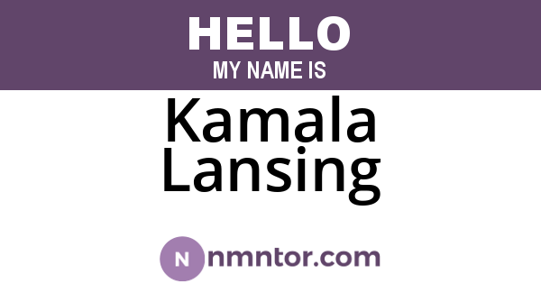 Kamala Lansing