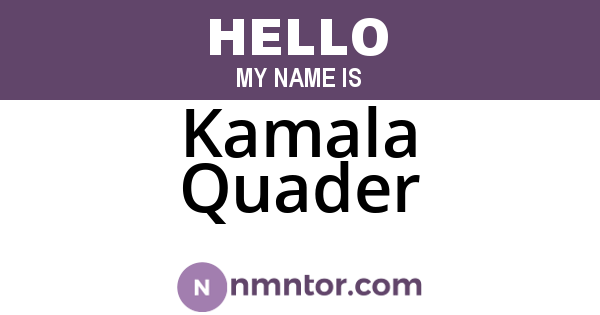 Kamala Quader