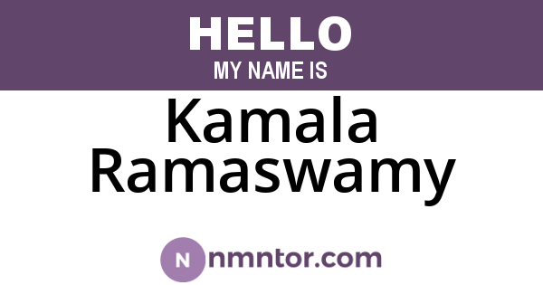 Kamala Ramaswamy